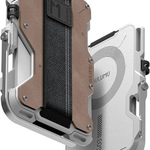 G03 Magnetic Multi-Functional Metal Card Case with Kickstand-Leather